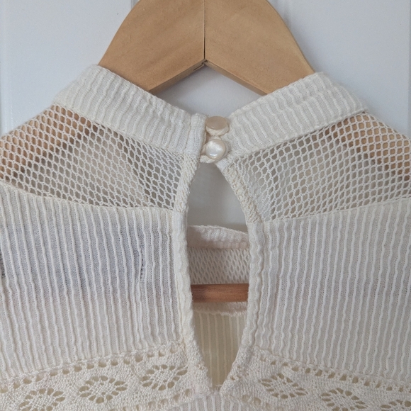 Double D Ranch Homespun Prairie Dress String Ivory Lace Maxi Long  Size 6 - Picture 8 of 13